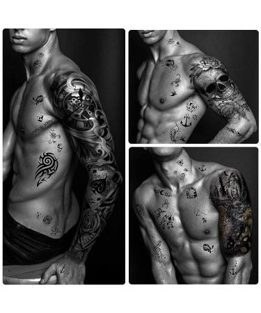 Waterproof Temporary Tattoos for Adults - Extra Large Full Arm and Half Arm Shoulder Designs - 46 Sheets Total - Tiny Lasting Tattoo Stickers for Men and Women - Buy Online on GoSupps.com