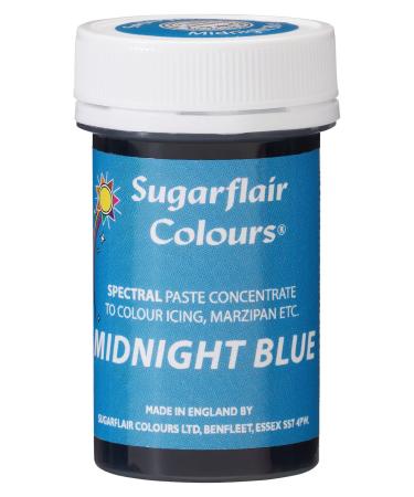 Sugarflair Midnight Blue Spectral Food Colouring Paste Highly Concentrated for Use with Sugar Pastes Buttercream Royal Icing or Cake Mix Vibrant Colour Dye - 25g