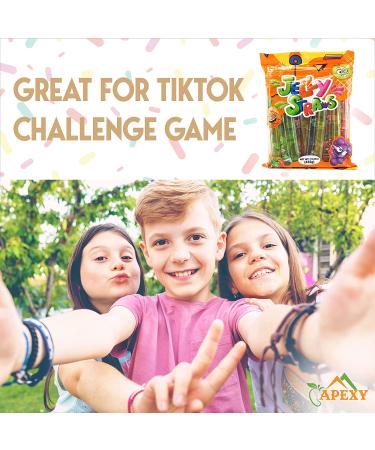 Apexy Jelly Straws - Fruit Jelly Filled Strips - Tiktok Candy Trend - Assorted Fruit Jelly Sticks 15.23oz - Buy Online on GoSupps.com