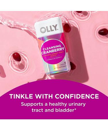 OLLY Cleansing Cranberry Capsules | Supports Urinary Tract Health | Vegan Supplement for Women - 40 Count - Buy Online on GoSupps.com