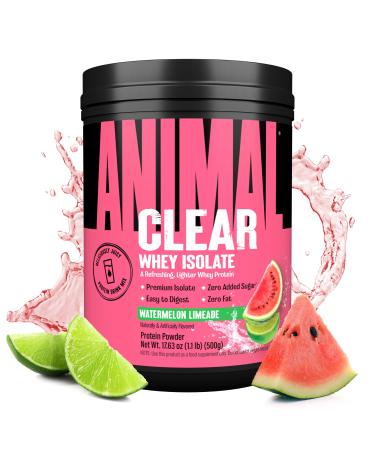 Clear Whey Isolate Protein Powder - Easy to Digest and Mix 5g BCAA Deliciously Juicy Refreshing Anytime Drink for Men and Women Watermelon Limeade 500g (20 Servings) Watermelon Limeade 1.1 Pound (Pack of 1)