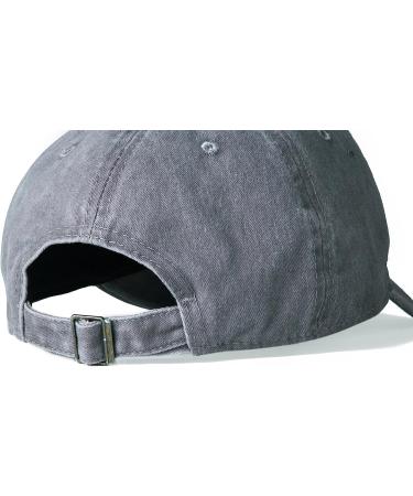 Edoneery Plain Cotton Adjustable Washed Twill Baseball Cap Hat - A1008 (Grey) - Buy Online on GoSupps.com