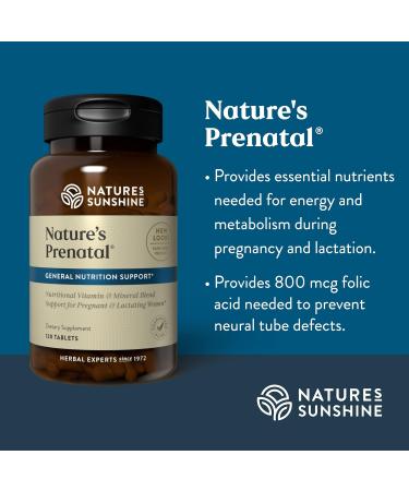 Nature's Sunshine Prenatal Vitamins - 120 Tablets | Essential Nutrients for Mother & Baby Support | International Shipping Available - Buy Online on GoSupps.com