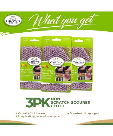 Non-Scratch Dish Scrubbers (6Pcs) - Heavy Duty Cleaning Pads for Dishes & Pots - Replaces Kitchen Sponges - Alternative Dish Washing Scrubber Pack (6pcs) - Buy Online on GoSupps.com