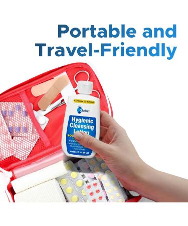 Globe (3 Pack Hygienic Cleansing Lotion for Men and Women -Discomfort, Pain & Itch Relief for Sensitive Areas, Cooling, Non-Irritating Gentle Personal Care Cleanser, Convenient for Travel, 3oz Bottle - Buy Online on GoSupps.com