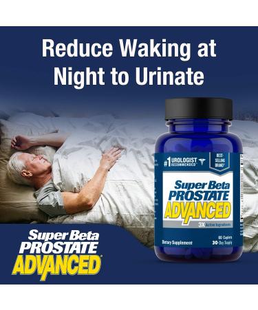 Super Beta Prostate Advanced - Promotes Sleep, Supports Bladder Health & Reduces Nighttime Urination - 120 Caplets (2-Pack) - Buy Online on GoSupps.com