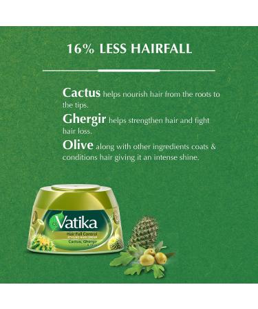 Vatika Naturals Hair Fall Control Styling Cream - Natural Cactus Ghergir & Olive Extracts - 140ml | Nourishing Hair Care - Buy Online on GoSupps.com