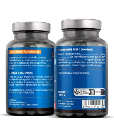 Marine Magnium + Vitamin B6-548 mg - 200 Tablets - Buy Online on GoSupps.com