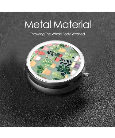 Bonsai Plant Round Pill Box - 3 Compartment Portable Organizer for Travel | Best Travel Pill Box for Medication - Buy Online on GoSupps.com