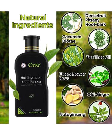 DEXE 200ml Anti-Hair Loss Shampoo - Promotes Hair Growth, Prevents Hair Loss - Herbal Serum with Natural Ingredients - Unisex Treatment - Buy Online on GoSupps.com