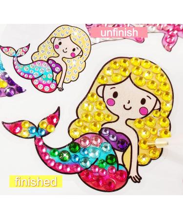 Svance 5D Mermaid Diamond Painting Stickers Kit for Kids | Gem Art & Paint by Numbers Craft Set for Girls Ages 6-12 - Buy Online on GoSupps.com