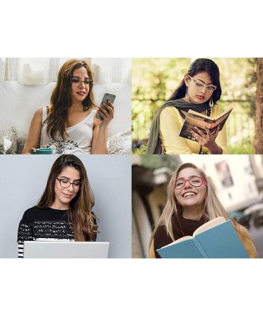 Women's Cat Eye Reading Glasses 1.25 - 4 Pack Stylish Cateye Readers with Comfortable Spring Hinge - Lightweight and Flexible - 4 Mix Color Set - Women's Cheaters - Buy Online on GoSupps.com