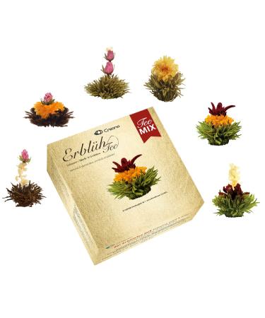 Creano Tea Flower Mix - 6 Blooming Tea White Green & Black Tea Tea Flower Blooming Tea Gift for Women - Buy Online on GoSupps.com