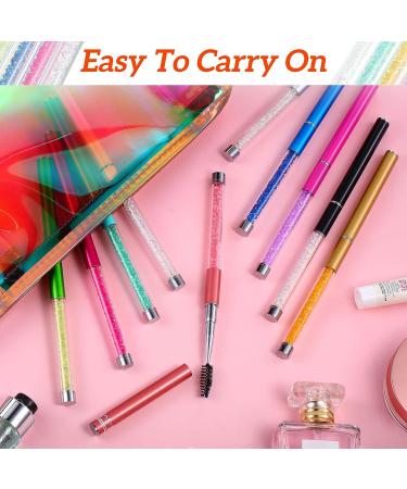 10-Piece Crystal Handle Eyelash & Eyebrow Brush Set with Cap | Portable Mascara Wands for Extensions & Makeup Application - Buy Online on GoSupps.com