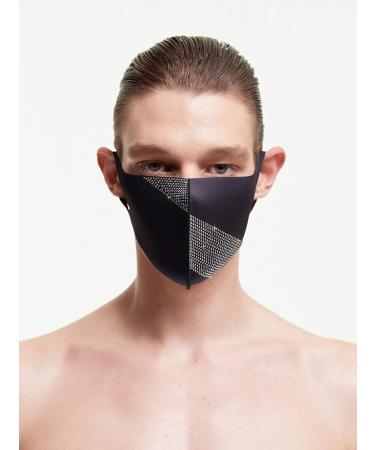 LOOKA AG Prism Black Crystal Mask - Washable Reusable Comfortable Protective Fashion Mask | International Shipping - Buy Online on GoSupps.com