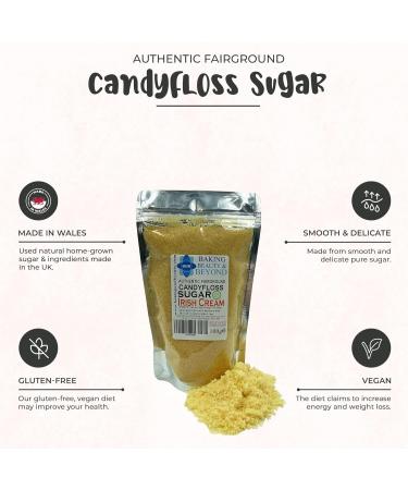 Baking Beauty and Beyond Premium Irish Cream Flavour Cotton Candy Floss Sugar 400g - Buy Online on GoSupps.com