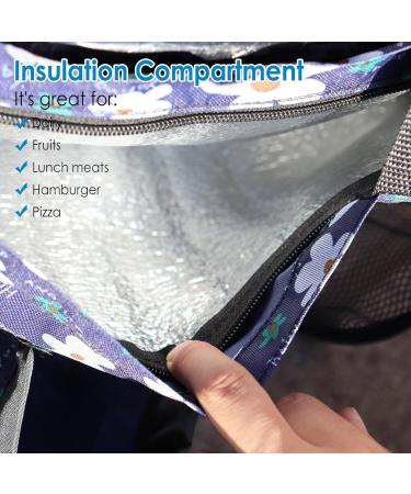 Walker Bag - Water Resistant Pouch Basket with 5 Pockets for Rollator and Folding Walker Wheelchairs Bariatric Walkers Blue - Buy Online on GoSupps.com
