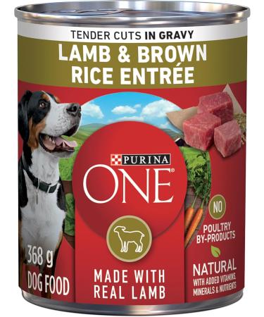 Purina ONE Tender Cuts Wet Dog Food in Gravy Lamb & Brown Rice Entree - 368 g Can (12 Pack) & Tender Cuts True Instinct Wet Dog Food in Gravy Variety Pack 2 Flavours - 368 g Can (6 Pack) - Buy Online on GoSupps.com