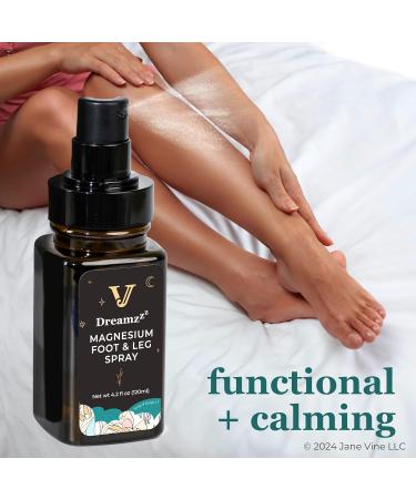 Jane Vine Dreamzzz Magnesium Spray for Feet and Sleep Blended Formula Magnesium Oil with Lavender & Coconut Oil - Topical Magnesium Body Foot and Leg Spray for Women - Reduced Stickiness - 4.2 oz - Buy Online on GoSupps.com