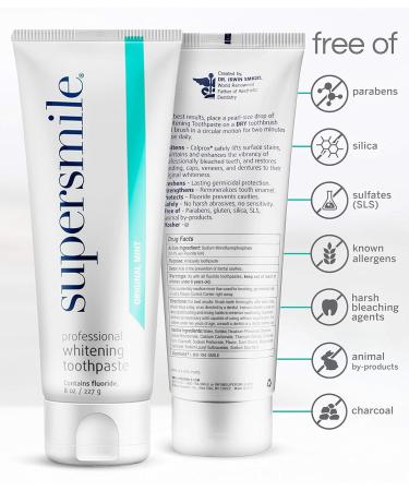Supersmile Professional Teeth Whitening Toothpaste with Fluoride - Mint Flavor | Buy Online for International Shipping - Buy Online on GoSupps.com