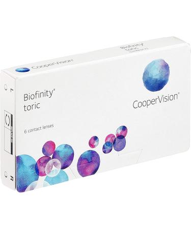 Buy Biofinity Toric Monthly Lenses - Coopervision Soft Contacts (6pcs) | BC 8.7mm DIA 14.5mm Cyl -0.75 Axis 50 +2D | International Shipping - Buy Online on GoSupps.com