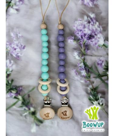 BOOWUP Baby Dummy Clips - Silicone Pacifier Holder for Boys and Girls (Green) - Buy Online on GoSupps.com