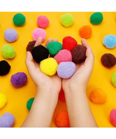 Caydo 200pcs 2 Inch Large Pom Poms with 100pcs Wiggle Eyes - Assorted Colors for DIY Crafts and Decorations - Buy Online on GoSupps.com