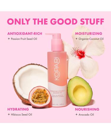 Kopari Sudsy Shower Oil - Hydrating & Moisturizing Skin Cleanser - 8.4oz - Shop Internationally - Buy Online on GoSupps.com