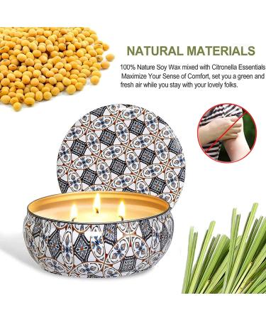 McNory Citronella Candle - 100% Soy Wax Scented Tin Candle 425g for Outdoor & Indoor Use - Perfect for Garden Repellent - Buy Online on GoSupps.com