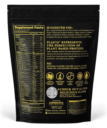 Ambrosia Planta - Premium Organic Plant-Based Protein | Vegan Keto Friendly Gourmet Flavors No Bloating Gluten & Soy Free No Added Sugar 14 Servings (Candy Bar - Buy Online on GoSupps.com
