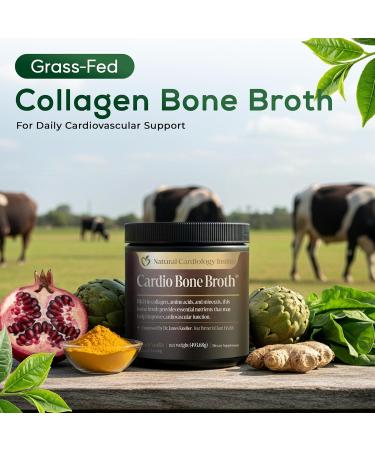 Cardio Bone Broth Premium Beef Broth Powder with Collagen Peptides - Heart-Supportive Nutrients Antioxidants & Protein Powder - Vanilla Flavored Bone Broth Powder - Organic Beef Bone Broth - Buy Online on GoSupps.com