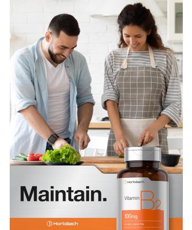 Horb ach Vitamin B-2 100mg | 180 Capsules | Non-GMO & Gluten Free Supplement | Vitamin B2 Riboflavin 180 Count (Pack of 1) - Buy Online on GoSupps.com