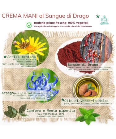 Natural Hand Cream Dragon Blood Arnica and Devil's Claw Organic Moisturising for Dry Hands 100 ml - Buy Online on GoSupps.com