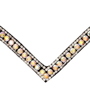 Buy Start Wodenhringriemen Horse Glitter Headband | Leather Diamond Stirrup Straps for Warmblood Thoroughbred & Pony - Full Black/Shimmering - Buy Online on GoSupps.com