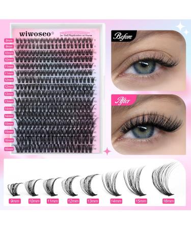 DIY Lash Clusters - 320pcs D Curl Individual Lashes for Natural Volume | wiwoseo - Buy Online on GoSupps.com