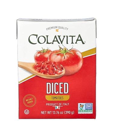 Colavita Diced Tomatoes 13.76 oz (Pack of 4) - Premium Italian Imported Eco-Friendly Tetra Cart, Non-GMO for Sauce Making - Buy Online on GoSupps.com