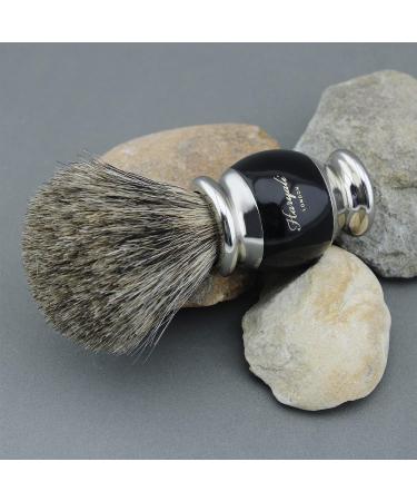 Haryali London 5 Pc Shaving Kit with Best Badger Shaving Brush and 3 Edge Shaving Razor - Black Color Shaving Set - Perfect Gift - Buy Online on GoSupps.com
