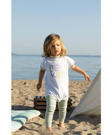 SpudKidz Organic Cotton Green Ribbed Leggings 4-5 Years - Eco-Friendly Kids Wear - Buy Online on GoSupps.com