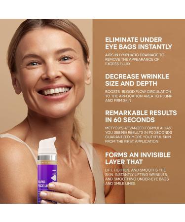 Rapid Face Lift Anti-aging Wrinkle Reduction Serum with Peptides for Women & Men - Instantly Reduces Crow's Feet, Dark Circles, and Wrinkles - 1.01oz (Pack of 112) - Buy Online on GoSupps.com