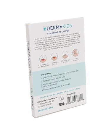 Dermakids Hydrocolloid Patches - Acne Dots for Kids & Teens - Blemish Covers for Zits, Bug Bites - Non-Drying Spot Bandage - 108 Heart & Circle Shapes - Buy Online on GoSupps.com