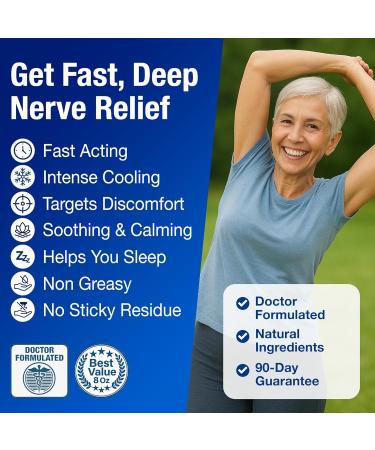 Neuropathy Nerve Relief Cream Extra Large 8 oz Maximum Strength for Feet Hands Legs Toes Back Natural Ingredients Arnica Aloe Vera MSM Vitamins Fast-Acting Soothing Relief Super Value 8 oz Beige-rustic - Buy Online on GoSupps.com