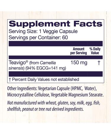 Healthy Origins Teavigo Green Tea 150mg (94% EGCG) - 60 Veggie Caps - Buy Online on GoSupps.com