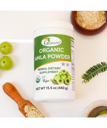 Organic Amla Powder 15.5 oz - USDA Certified, High ORAC Value - 1 Pack - Buy Online on GoSupps.com