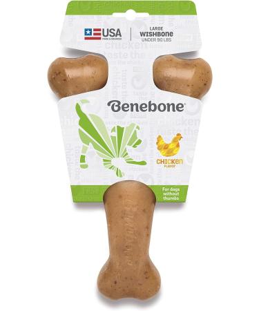 Benebone Wishbone Dog Chew Toy for Aggressive Chewers - Real Chicken Flavor | Large Size - International Shipping Available - Buy Online on GoSupps.com