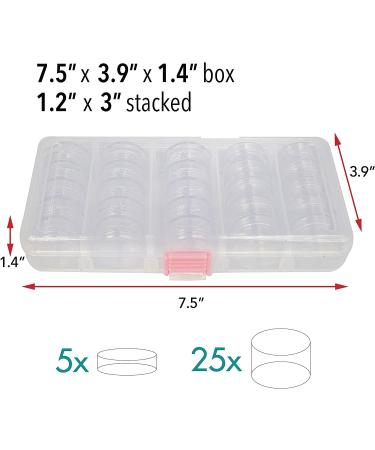 The Beadsmith Clear Plastic Bead Storage Case - 25 Removable Jars, 5 Screw Top Lids - Organizer for Jewelry and Crafts - Buy Online on GoSupps.com