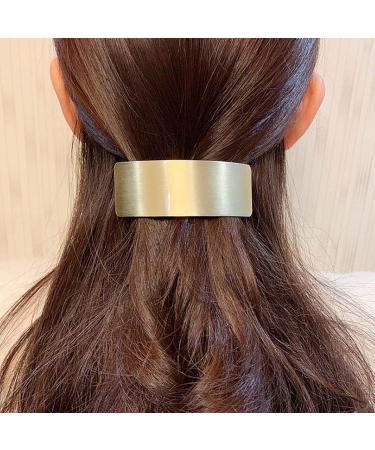 Elegant Vintage Large Hair Clips for Women - Retro Feather Hair Accessories & Metal Needles - Gold Rectangular Hairpins for All Hairstyles - Buy Online on GoSupps.com