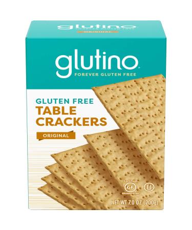 Glutino Gluten Free Table Crackers, Premium Squares, Original, 7 oz Original 7 Ounce (Pack of 1)