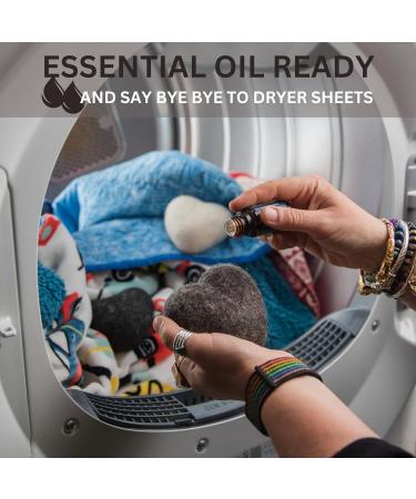 Big Heart Reusable Handmade Wool Dryer Balls for Laundry 3-Pack XL Wool Balls Replaces Dryer Sheets and Shorten Drying Time. - Buy Online on GoSupps.com