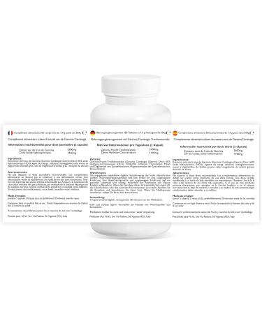 Buy Garcinia Cambogia Extraforte 1200mg - 360 Tablets | 100% Pure & Natural - Italian Quality Supplement - Buy Online on GoSupps.com