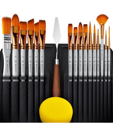 Premium 16-Piece Artist Paint Brush Set with Bonus Tools and Case - Ideal for Watercolor, Oil, Acrylic Painting - for Kids, Adults, Professionals - Buy Online on GoSupps.com